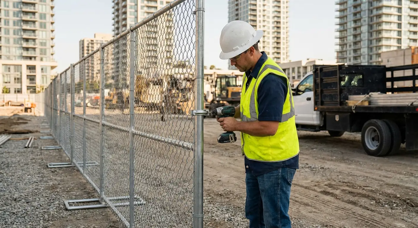 Downtown Apopka temporary fencing and site security