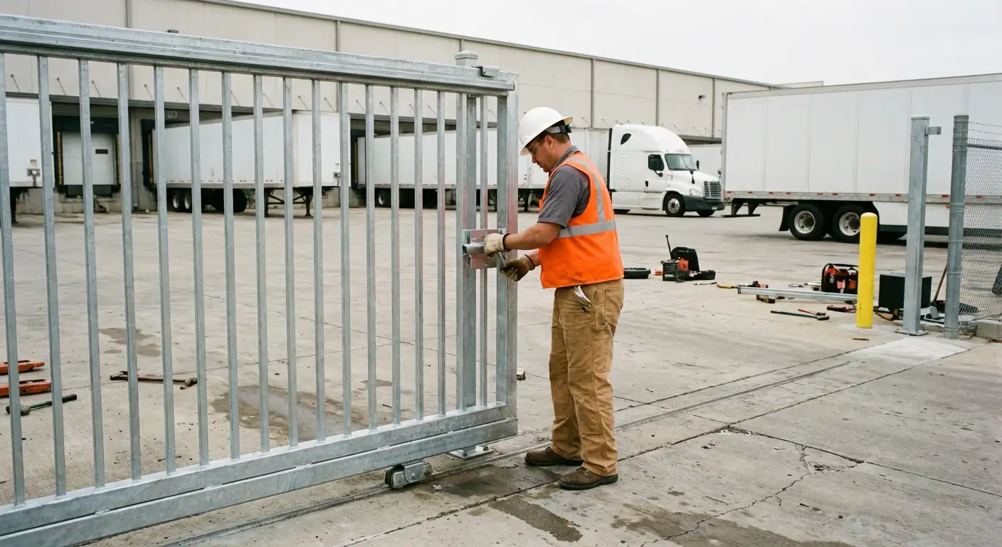 Heavy-duty temporary fencing installation in Apopka
