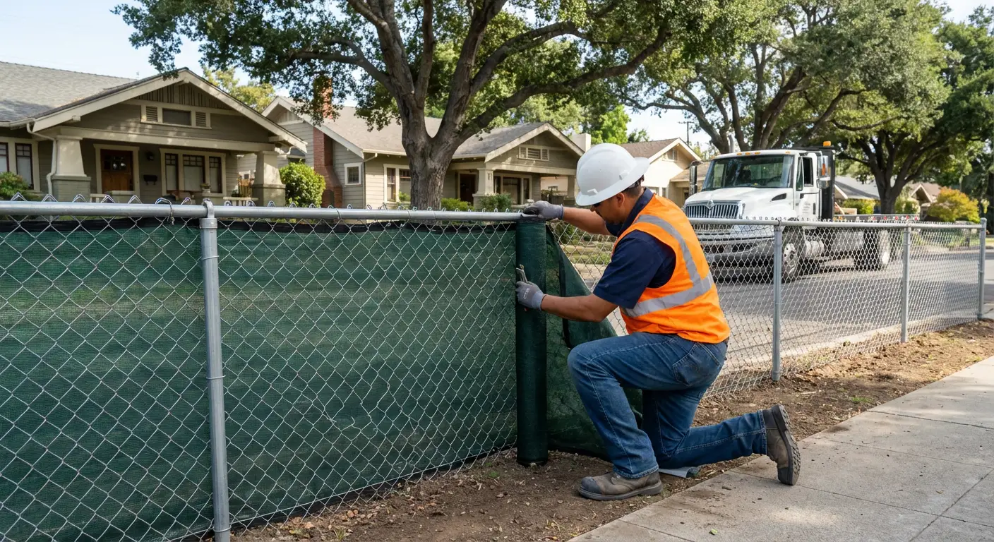 Temporary fence installation in Apopka
