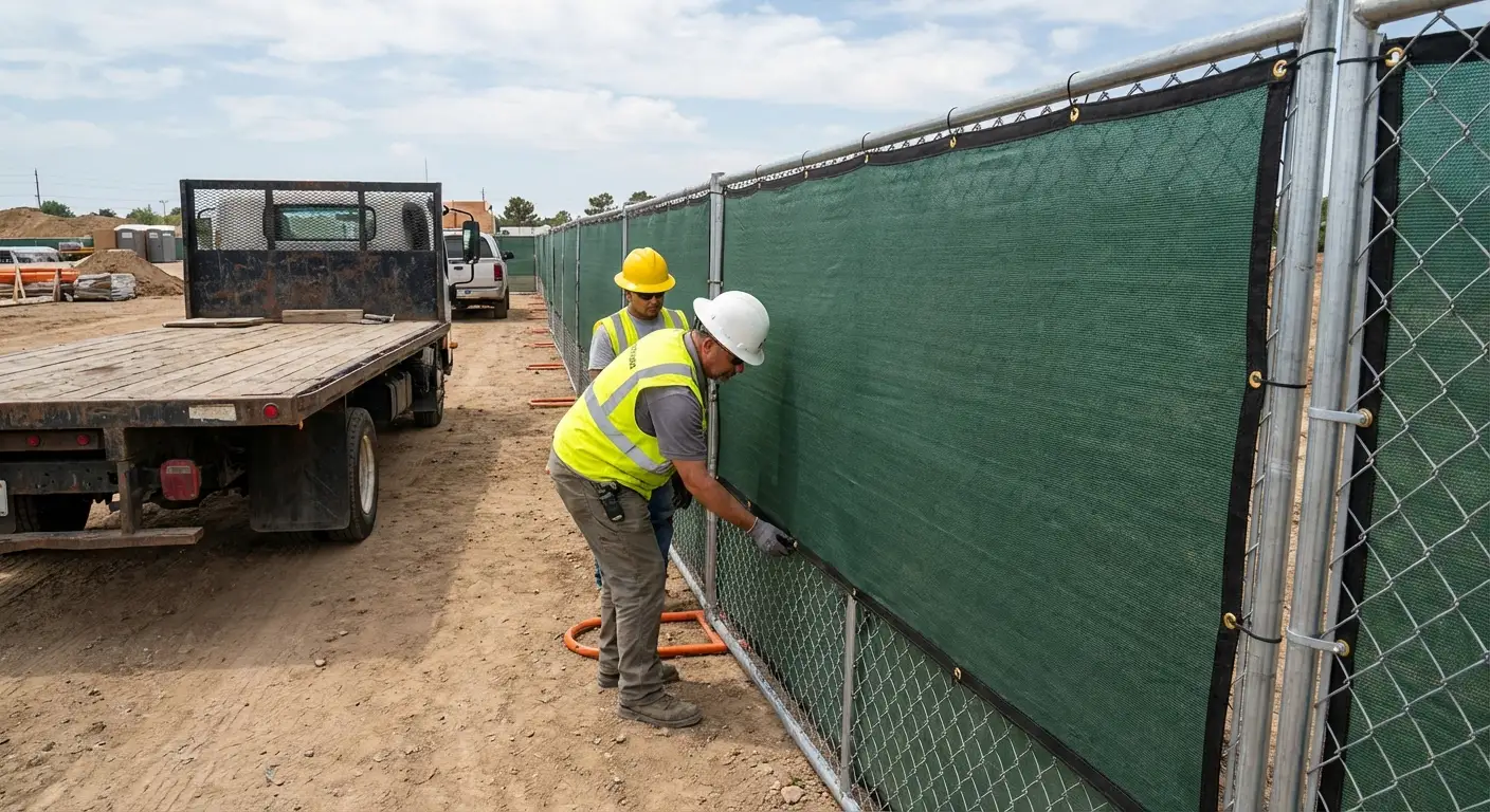Temporary fence and barricade delivery truck in Apopka, FL