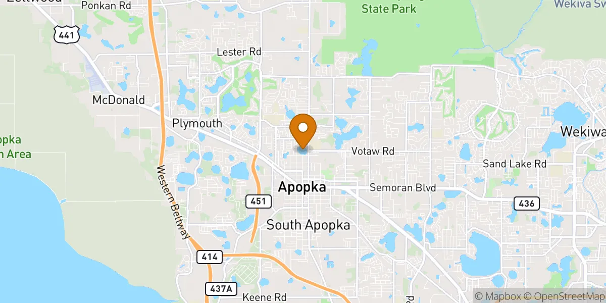 Dream Lake neighborhood map in Apopka, FL