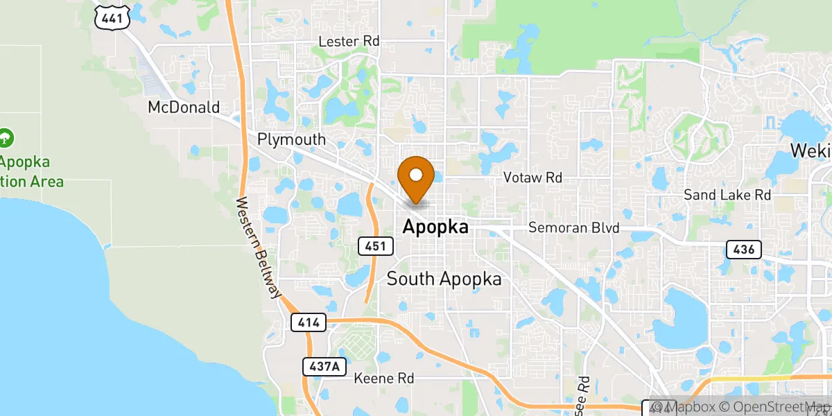Historic Downtown Apopka neighborhood map in Apopka, FL