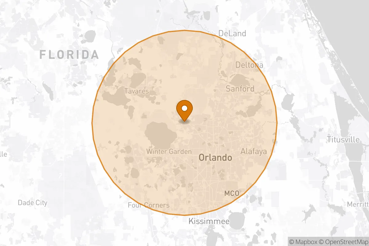 service area service area map in Apopka, FL
